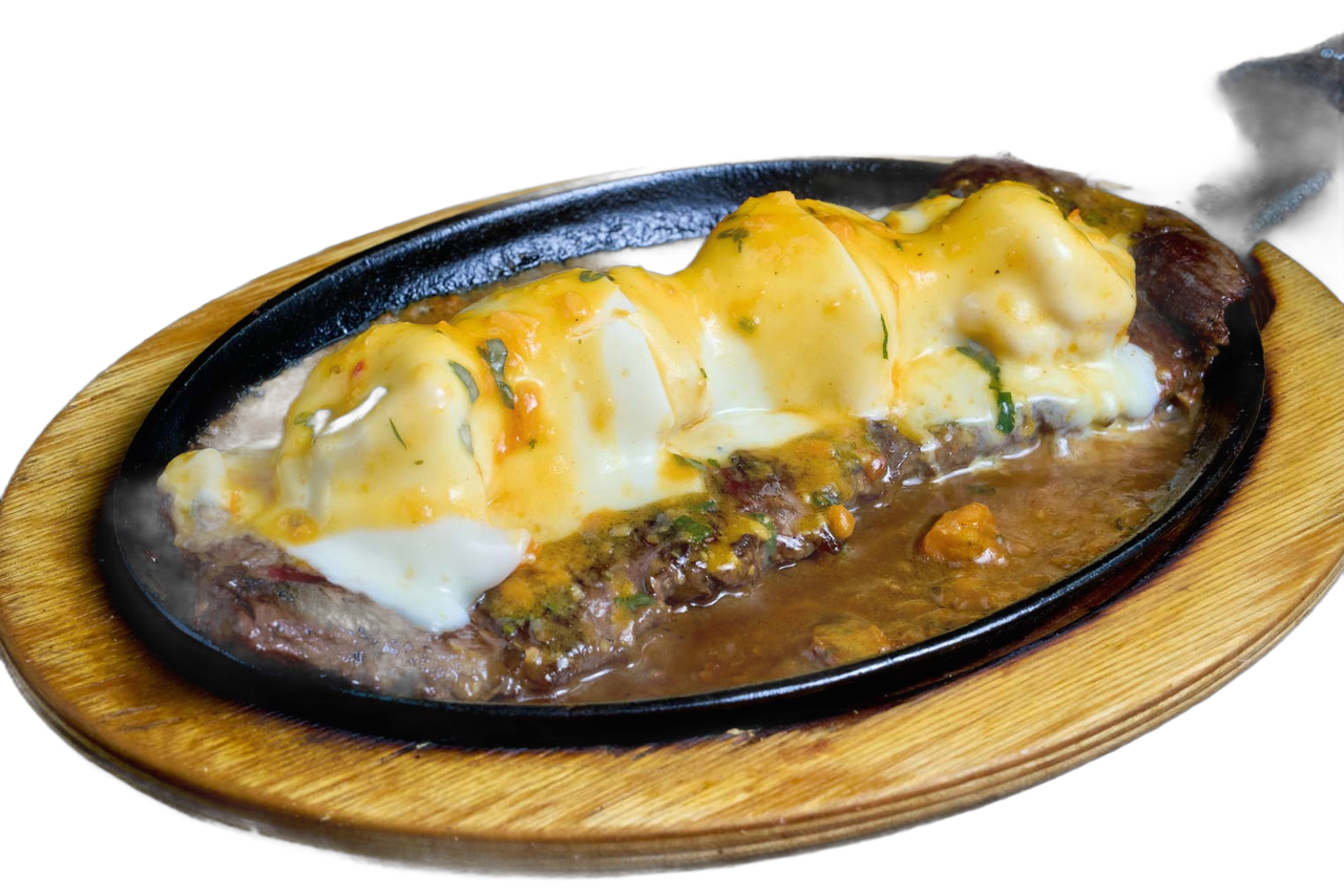CHURRASCO CON CAMARONES